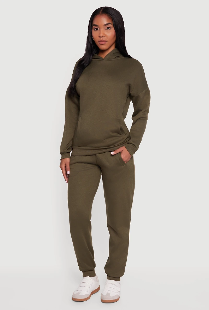 Elastic Waist Pull On Slim Fit Joggers