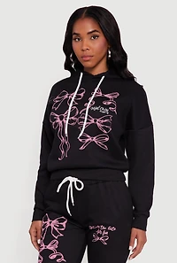 Mon Cheri Bow Graphic Pullover Hoodie