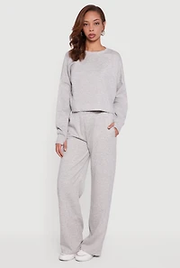 Pull On Wide Leg Sweatpants