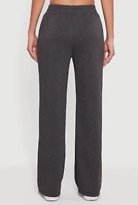 Elastic Waist Pull On Wide Leg Sweatpants