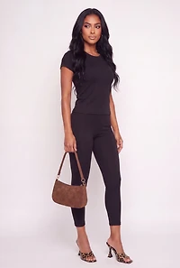 Short Sleeve Tee and Cropped Leggings
