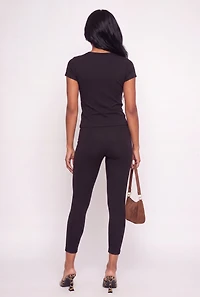 Short Sleeve Tee and Cropped Leggings