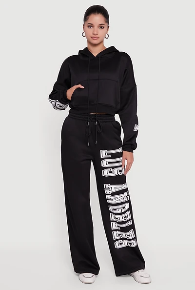 Los Angeles Graphic Wide Leg Sweatpants