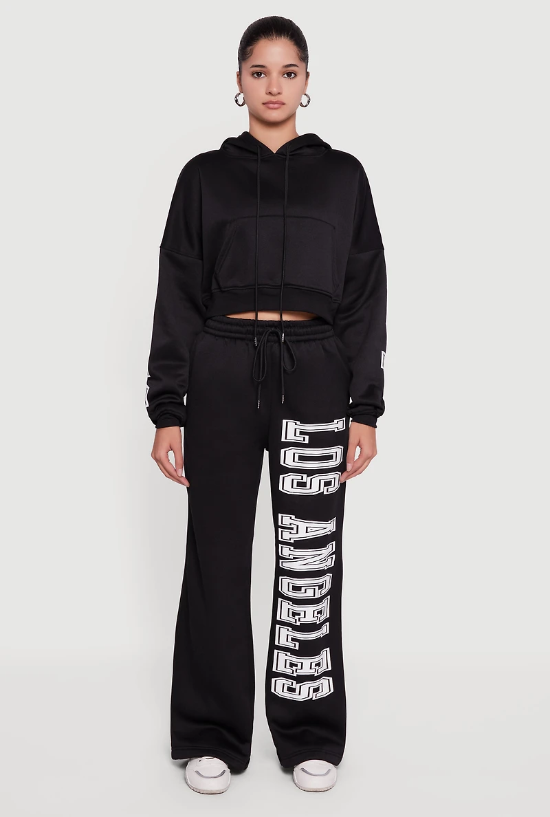 Los Angeles Graphic Wide Leg Sweatpants