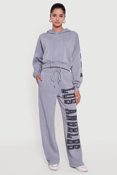 Los Angeles Graphic Wide Leg Sweatpants