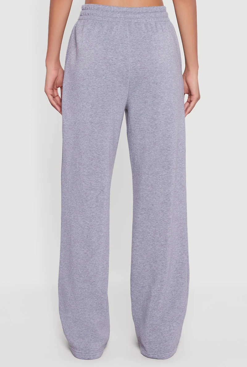 Womens Los Angeles Graphic Wide Leg Sweatpants, L