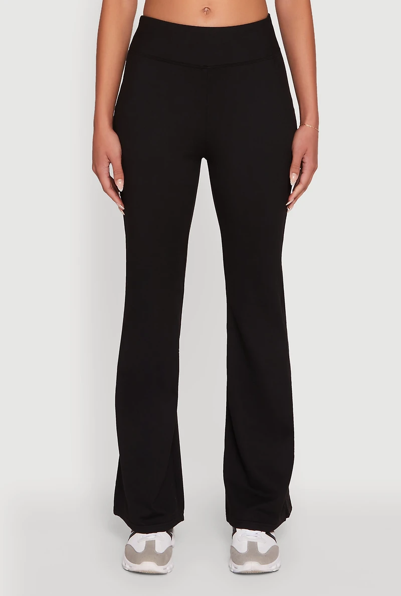Womens Solid Flare Yoga Pants,