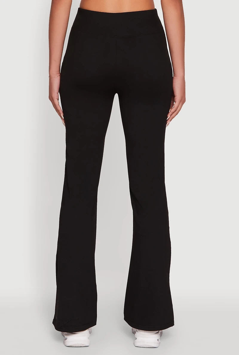 Womens Solid Flare Yoga Pants,