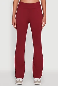 Womens Solid Flare Yoga Pants,