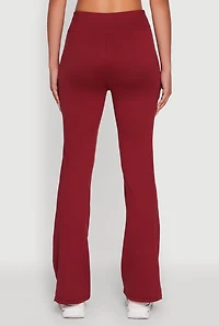 Womens Solid Flare Yoga Pants,