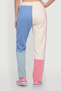 Color Blocked Pull On Sweatpants