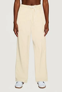 Trendy Fleece Lined Straight Leg Sweatpants