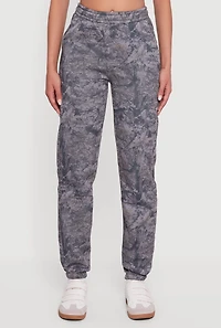 High Waisted Hunter Camo Fleece Sweatpants