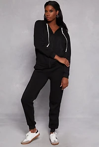 Zip Front Hooded Sweatshirt