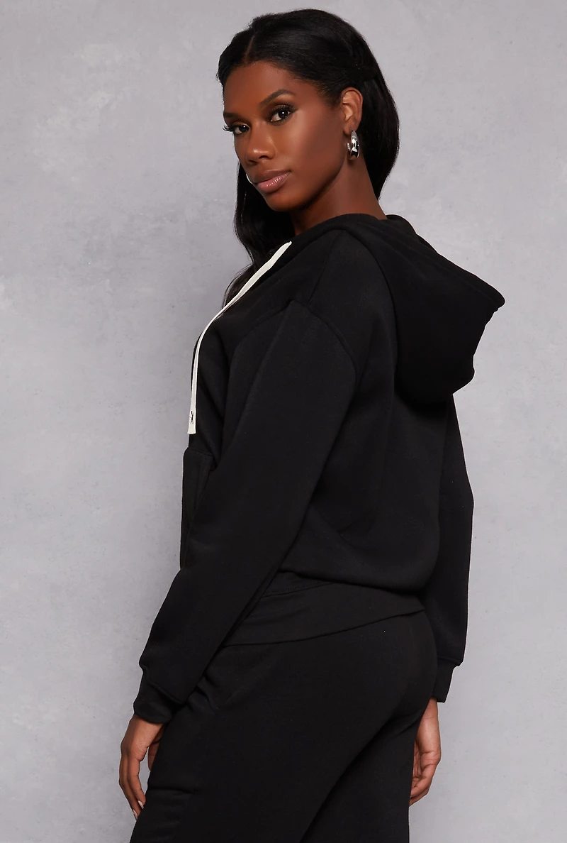 Zip Front Hooded Sweatshirt