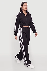 Contrast Trim Fleece Lined Sweatpants