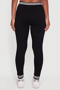 Womens 06 Graphic Varsity Stripe Skinny Leg Sweatpants,