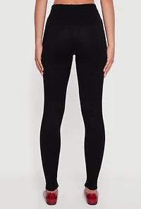 Womens Knitted Drawstring Leggings,
