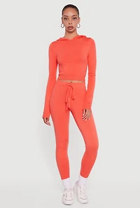 Knitted Drawstring Leggings