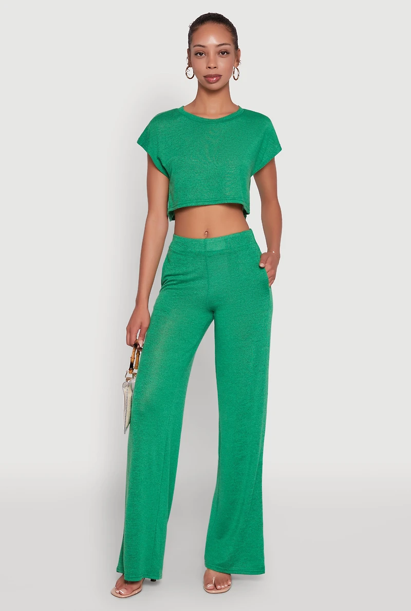 Daisy Dolman Sleeve Cropped Tee