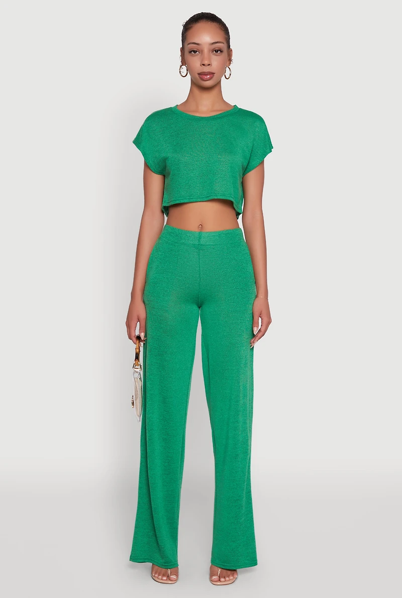 Daisy Dolman Sleeve Cropped Tee