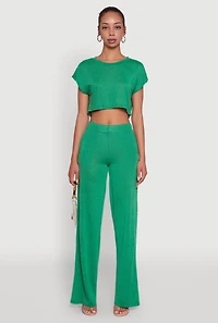 Daisy Dolman Sleeve Cropped Tee