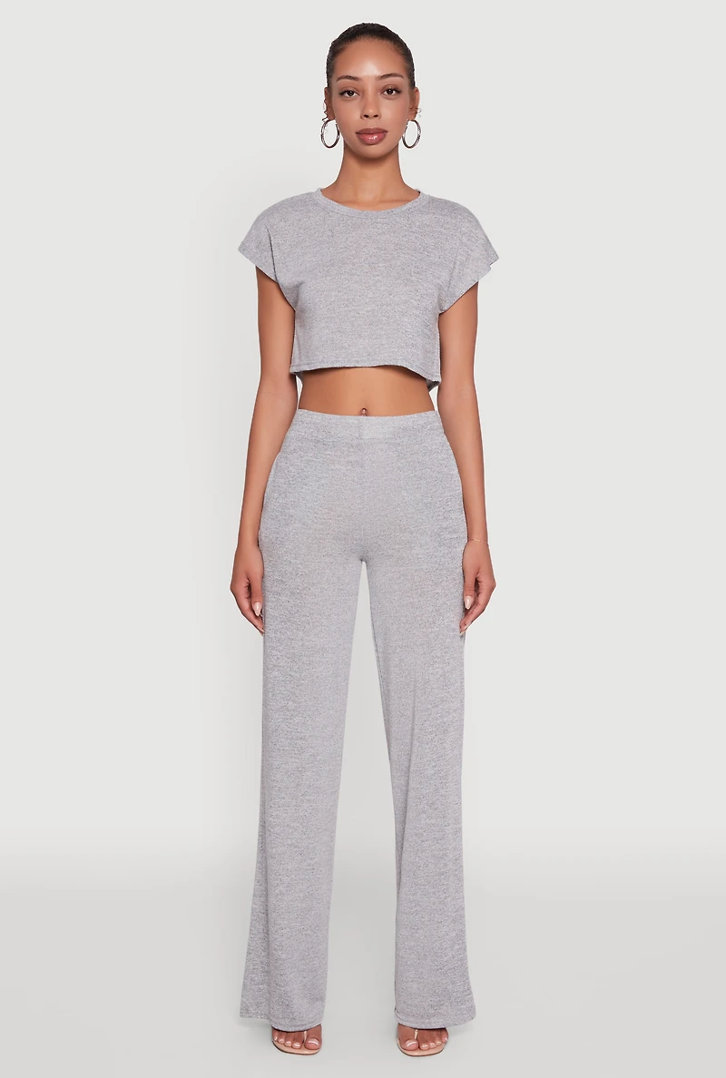 Womens Daisy Pull On Wide Leg Pants,