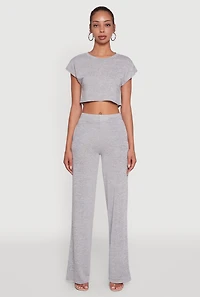 Womens Daisy Pull On Wide Leg Pants,