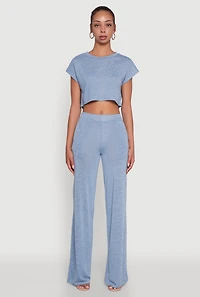 Womens Daisy Pull On Wide Leg Pants,