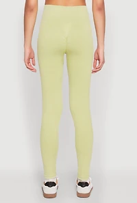 Womens Daisy Ribbed Knit High Waist Leggings,