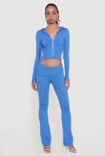 Slim Bootcut Fold Over Pants