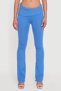 Slim Bootcut Fold Over Pants