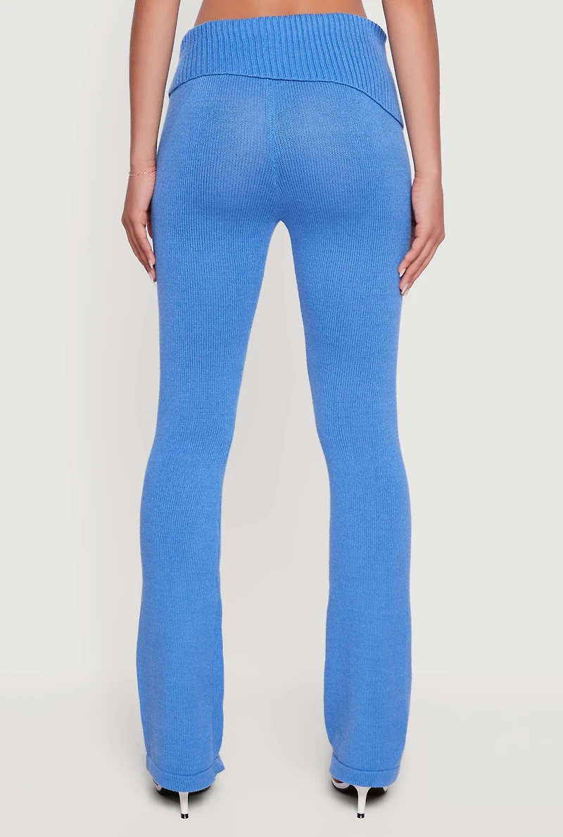 Slim Bootcut Fold Over Pants