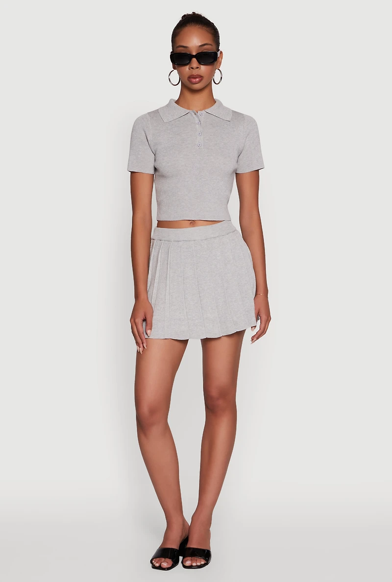 Womens Daisy Classic Fit Short Sleeve Cropped Polo Shirt, M