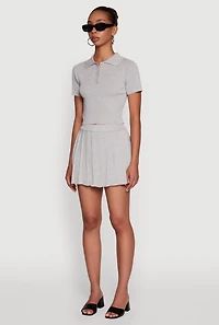 Womens Daisy Classic Fit Short Sleeve Cropped Polo Shirt, M