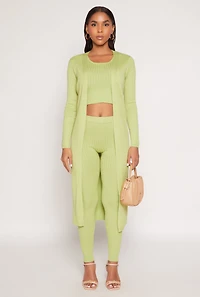 Daisy Ribbed Knit Open Front Duster