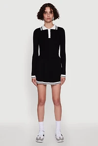 Daisy Varsity Stripe High Waisted Pleated Skirt