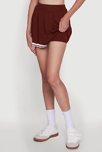 Womens Daisy Varsity Stripe High Waisted Pleated Skirt,