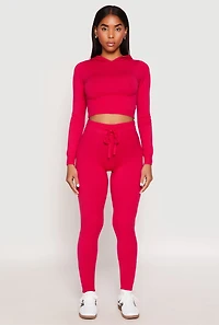 Daisy Cropped Hooded Pullover Sweater