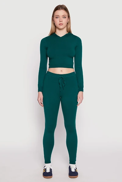 Womens Daisy Brushed Knit High Waist Joggers, XL