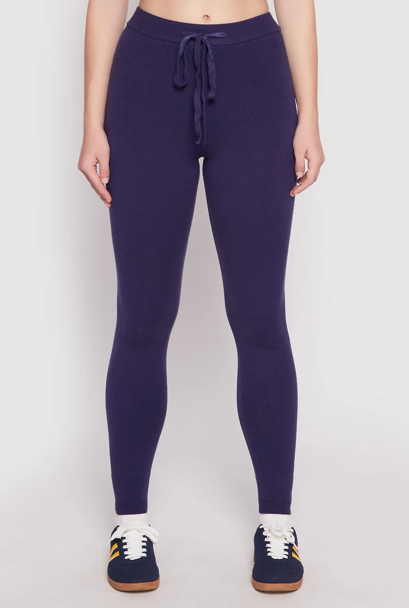 Daisy Brushed Knit High Waist Joggers