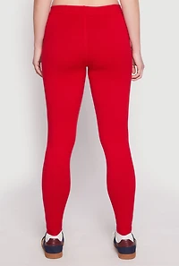 Womens Daisy Brushed Knit High Waist Joggers, Red, Size S