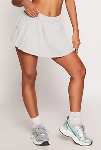 Womens Daisy Knit Pleated Skirt,
