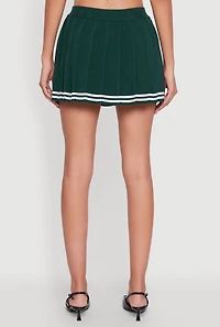 Womens Varsity Stripe Pull On Pleated Skort,
