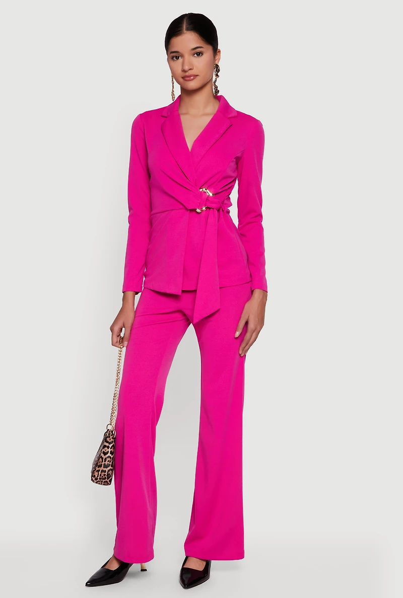 Trendy Crepe Knit Dress Pants