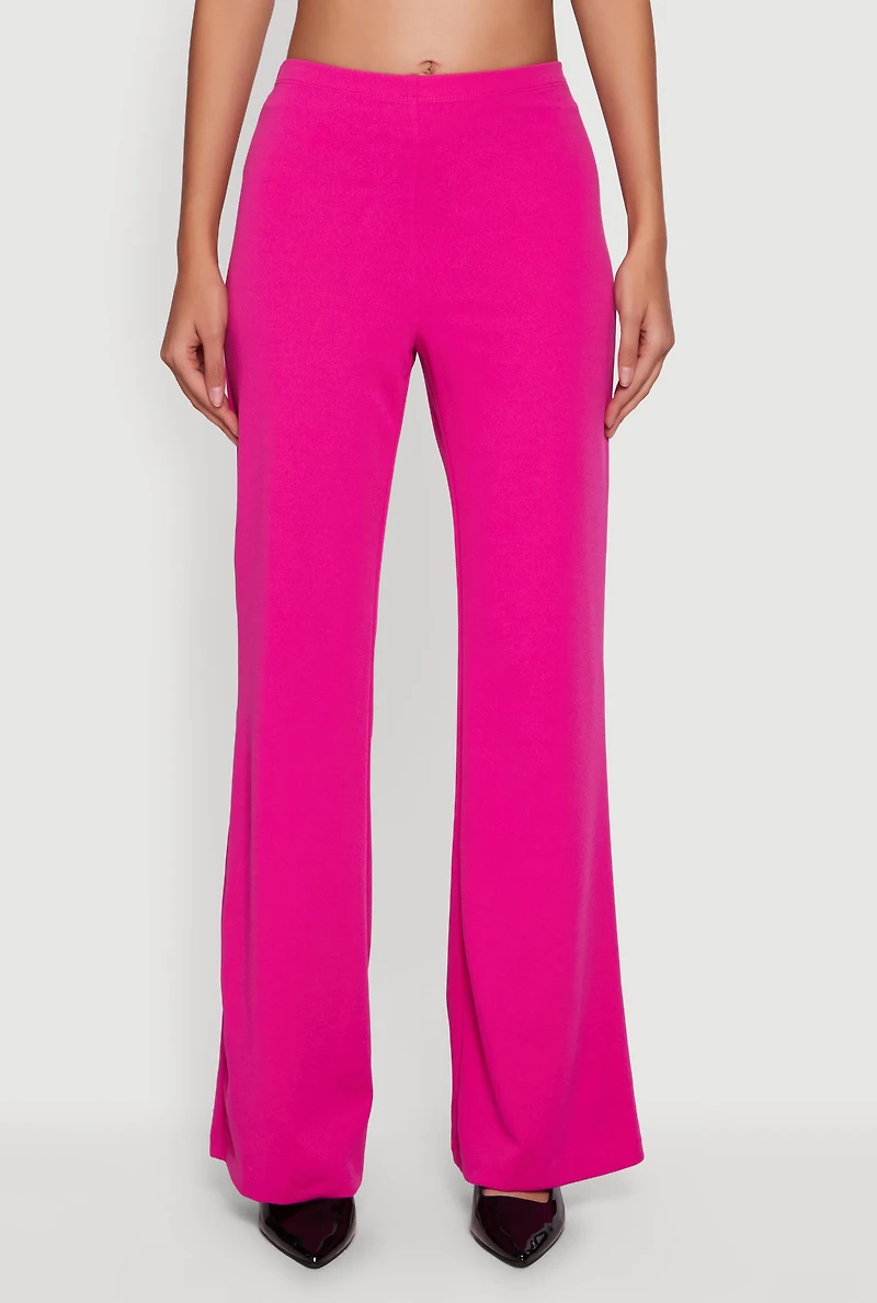 Trendy Crepe Knit Dress Pants