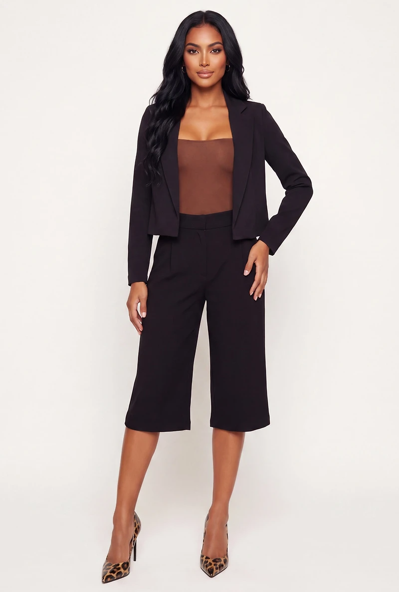 Crepe Knit Tailored Bermuda Shorts