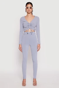 Rib Knit High Waisted Leggings