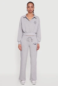 Cropped Brooklyn NY Graphic Sweatshirt