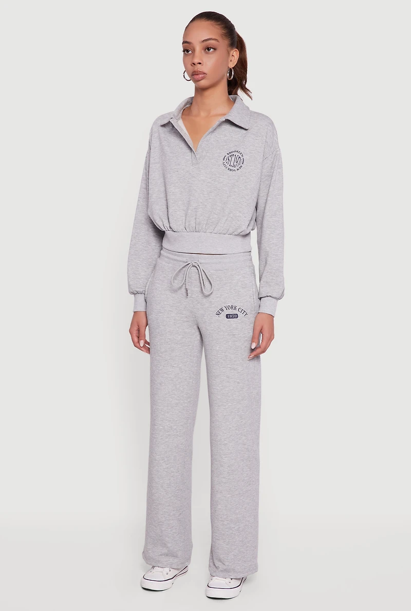 Cropped Brooklyn NY Graphic Sweatshirt